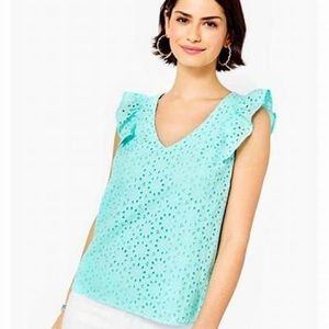 Lilly Pulitzer Lina Eyelet Top